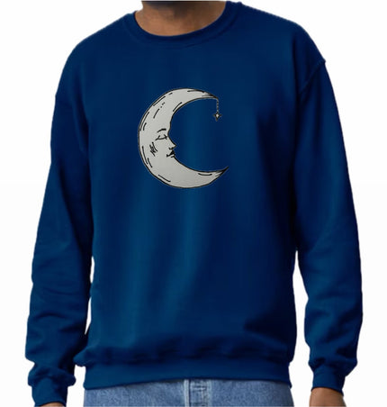crescent moon crewneck
